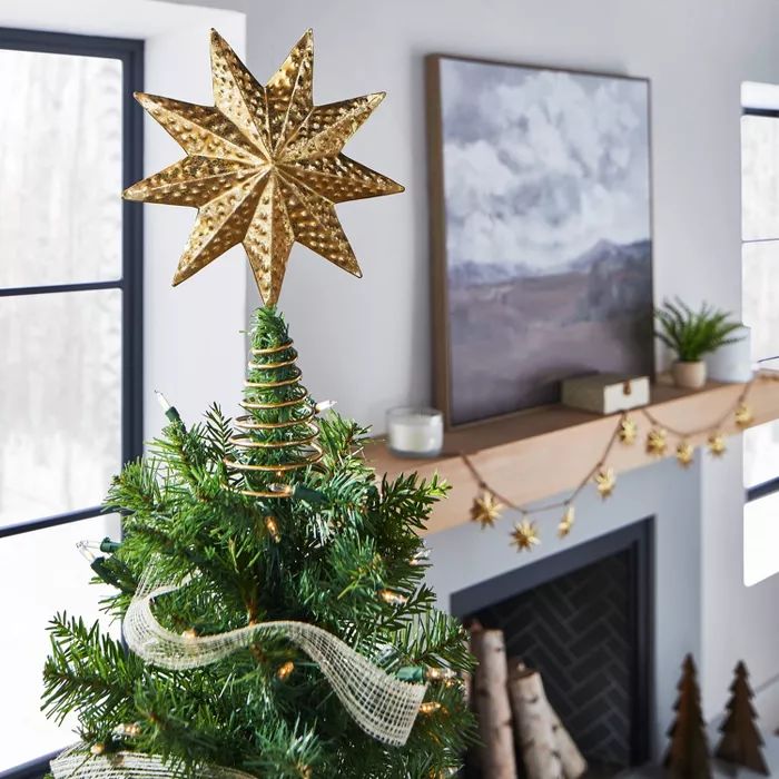 Gold Star Tree Topper - Threshold&#8482; designed with Studio McGee | Target