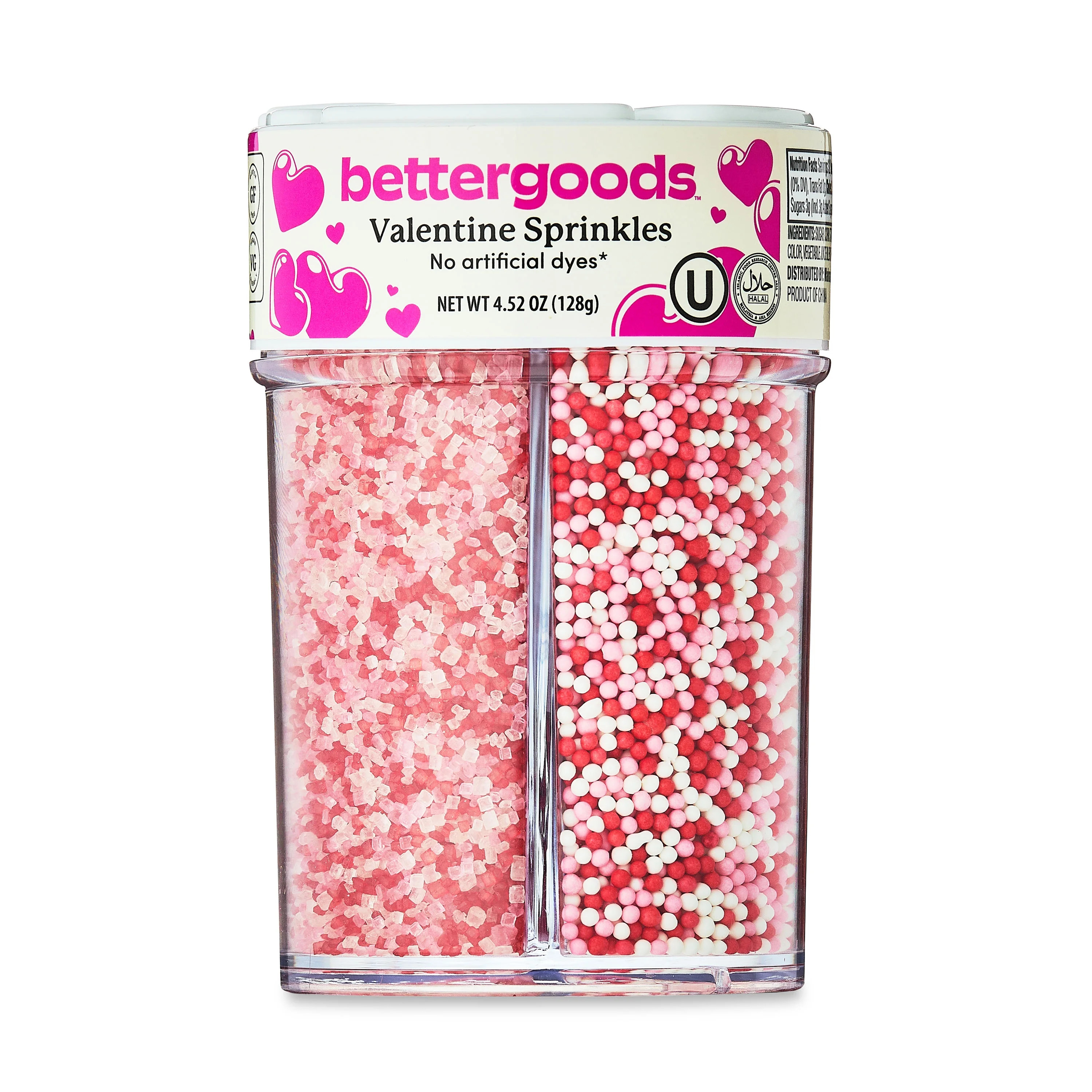 bettergoods 4-Cell Valentine Assorted Color Sprinkles, 4.52 oz | Walmart (US)