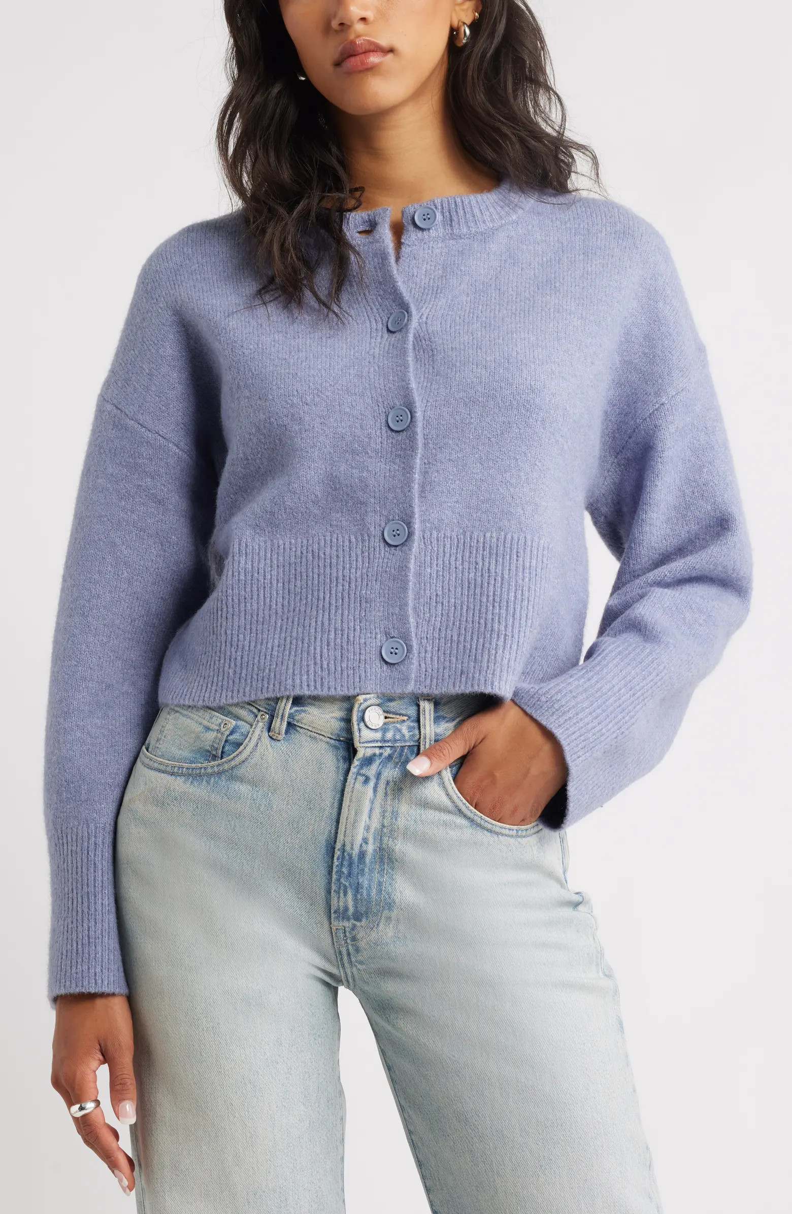 Open Edit Cozy Crop Cardigan | Nordstrom | Nordstrom