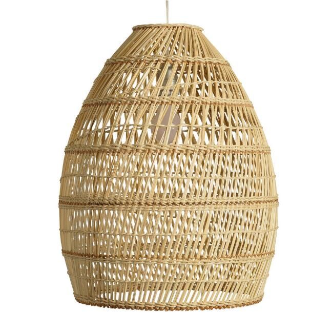 Basketweave Bamboo Pendant Shade | World Market