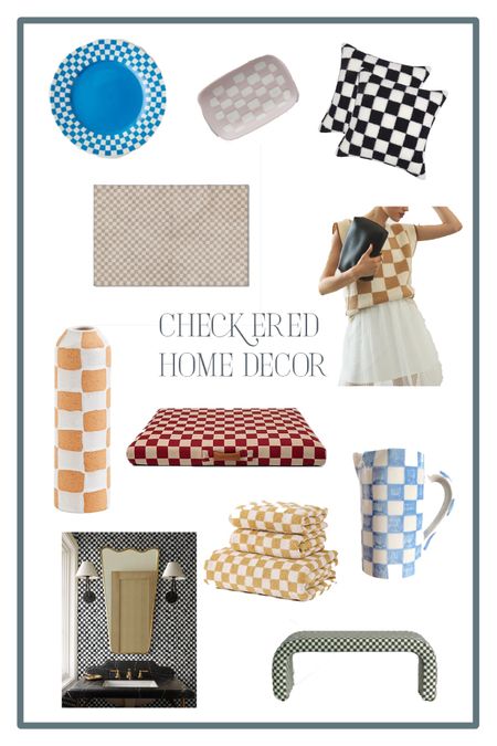 Checkered home decor 

#LTKhome #LTKstyletip #LTKfindsunder100