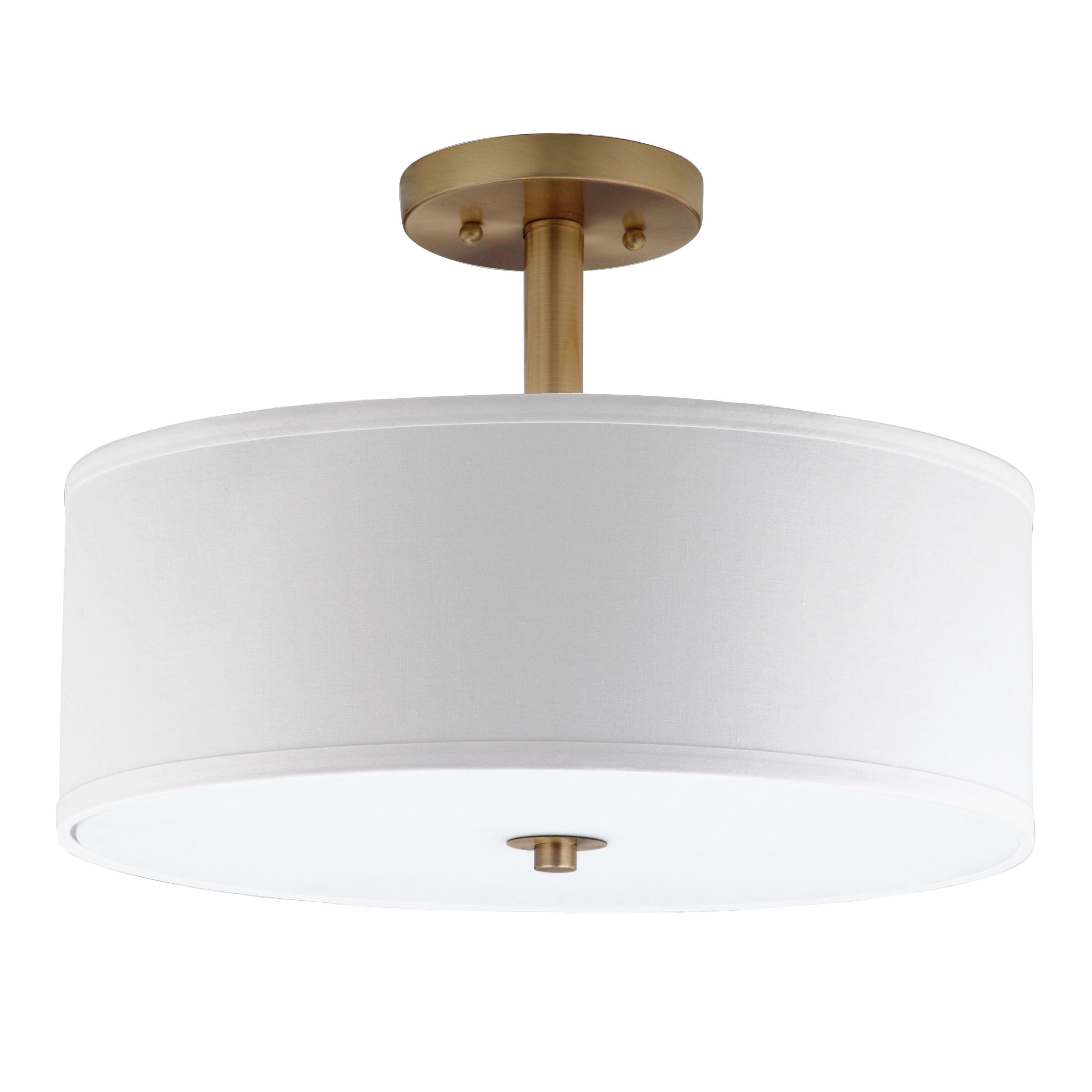 Alysian Gold And White Flush Mount Ceiling Light | World Market