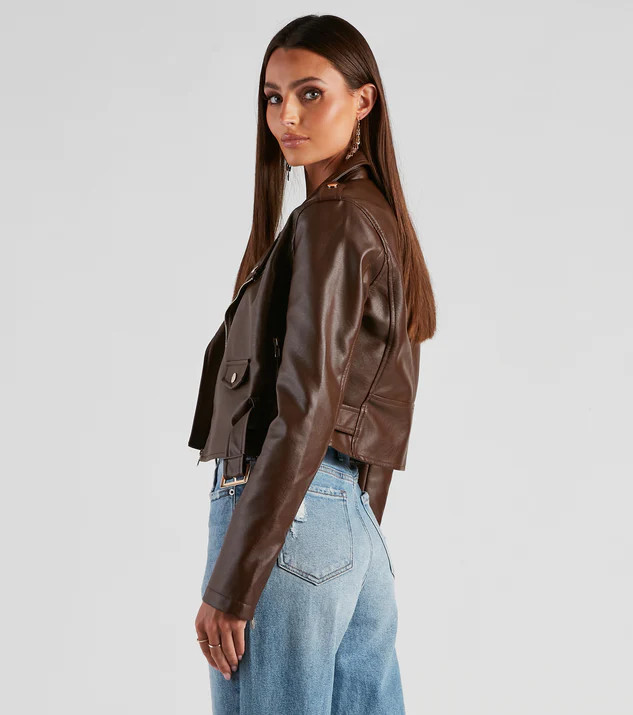Biker Chic Crop Jacket | Windsor Stores