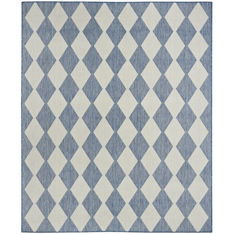 Nourison Positano Indoor/Outdoor Navy Blue 7' x 10' Area Rug (7x10) | Walmart (US)