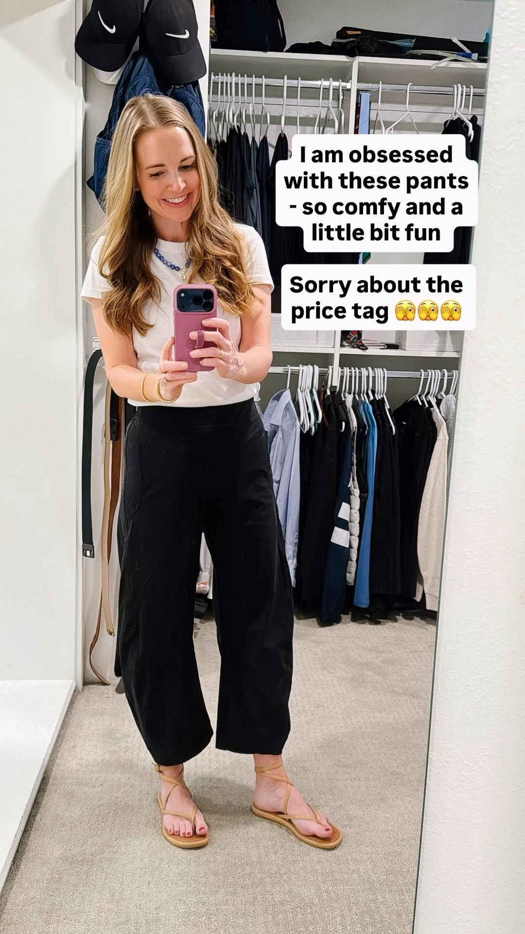 I was dubious about these pants, but I’ve literally never had more questions about any pants than these and they’ve become my go to for travel days and comfy weekends! 

I’m wearing a petite length and in my normal size (XS) - I’m just shy of 5’4"