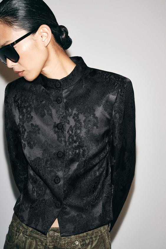 ZW COLLECTION SHORT JACQUARD JACKET | Zara US