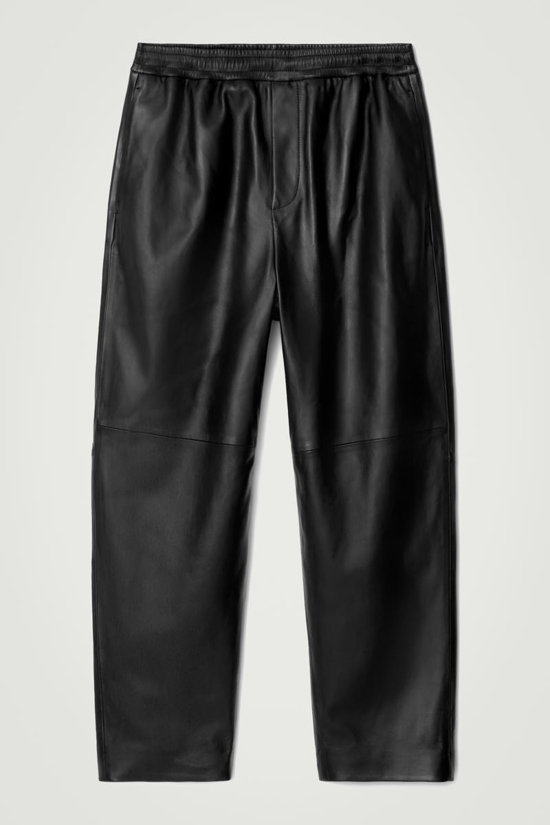 Elasticated Tapered Leather Joggers | COS UK