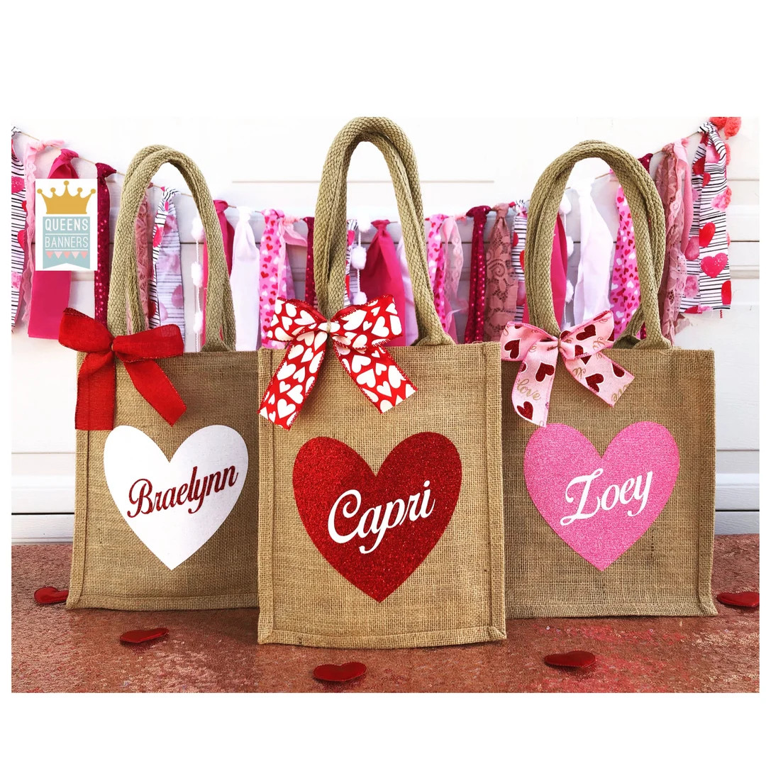 Valentines Day gift, Personalized Tote, Personalized Gift Bag, Kid gift bag, Personalized gift, J... | Etsy (US)
