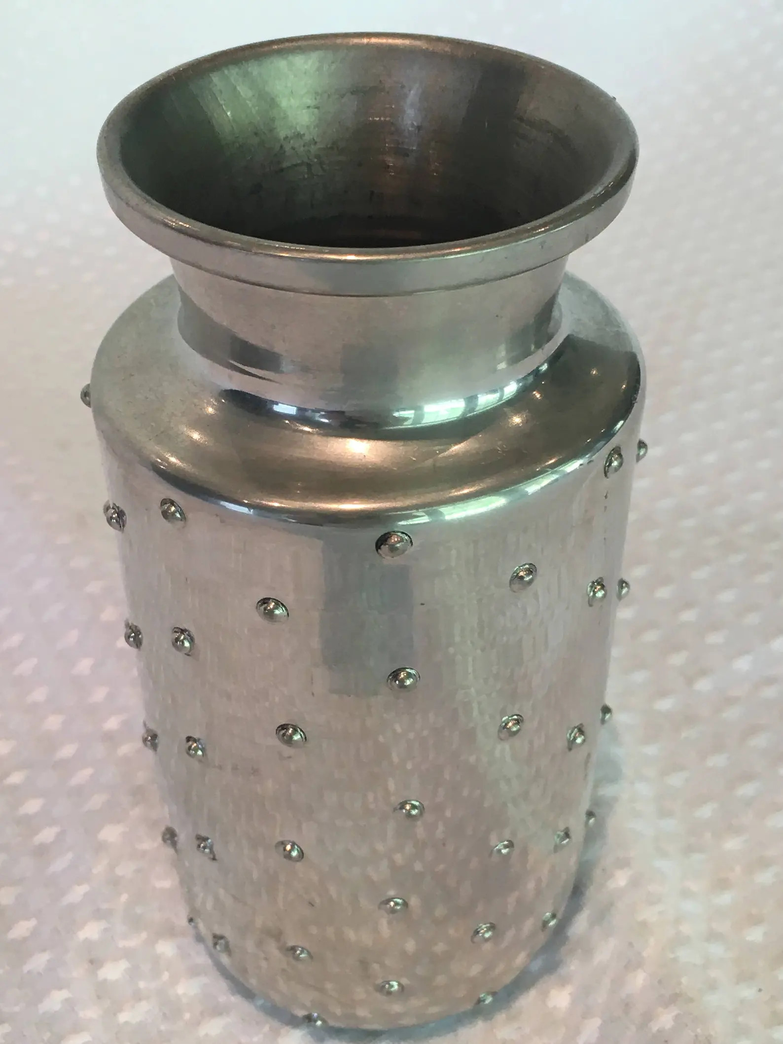 Rare LEON FONTIER Pewter Hobnail Vase SIGNED 5-3/4 Free Shipping - Etsy | Etsy (US)