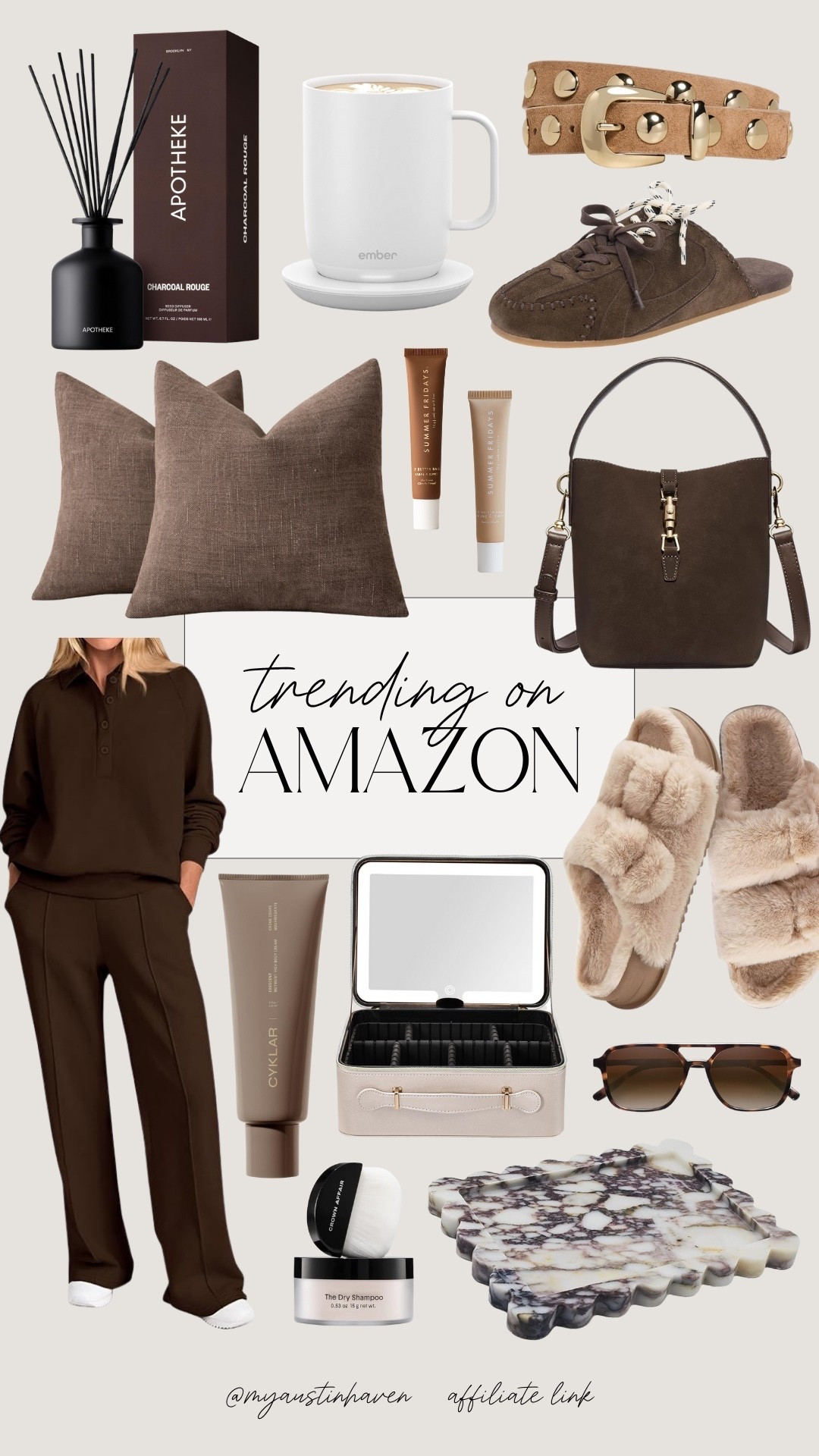 Trending Amazon items that will elevate your home and style! 🤎 

Chocolate brown, fashion, home decor, trending winter style, comfy and cozy, beauty finds, top-rated, best-selling, handbag, matching set.

Amazon home, Amazon fashion, Amazon beauty
 

 #LTKFindsUnder50 

#LTKBeauty #LTKootd #LTKMidsize