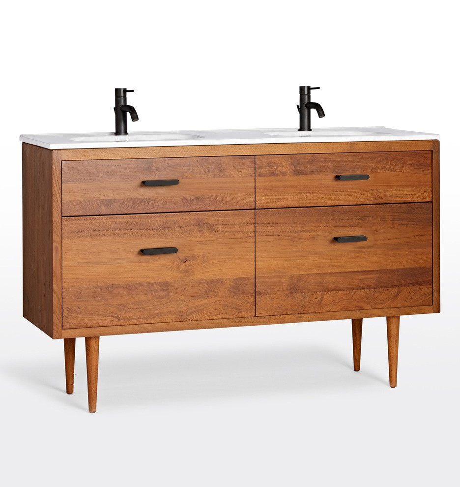 Marquam Teak Double Vanity | Rejuvenation