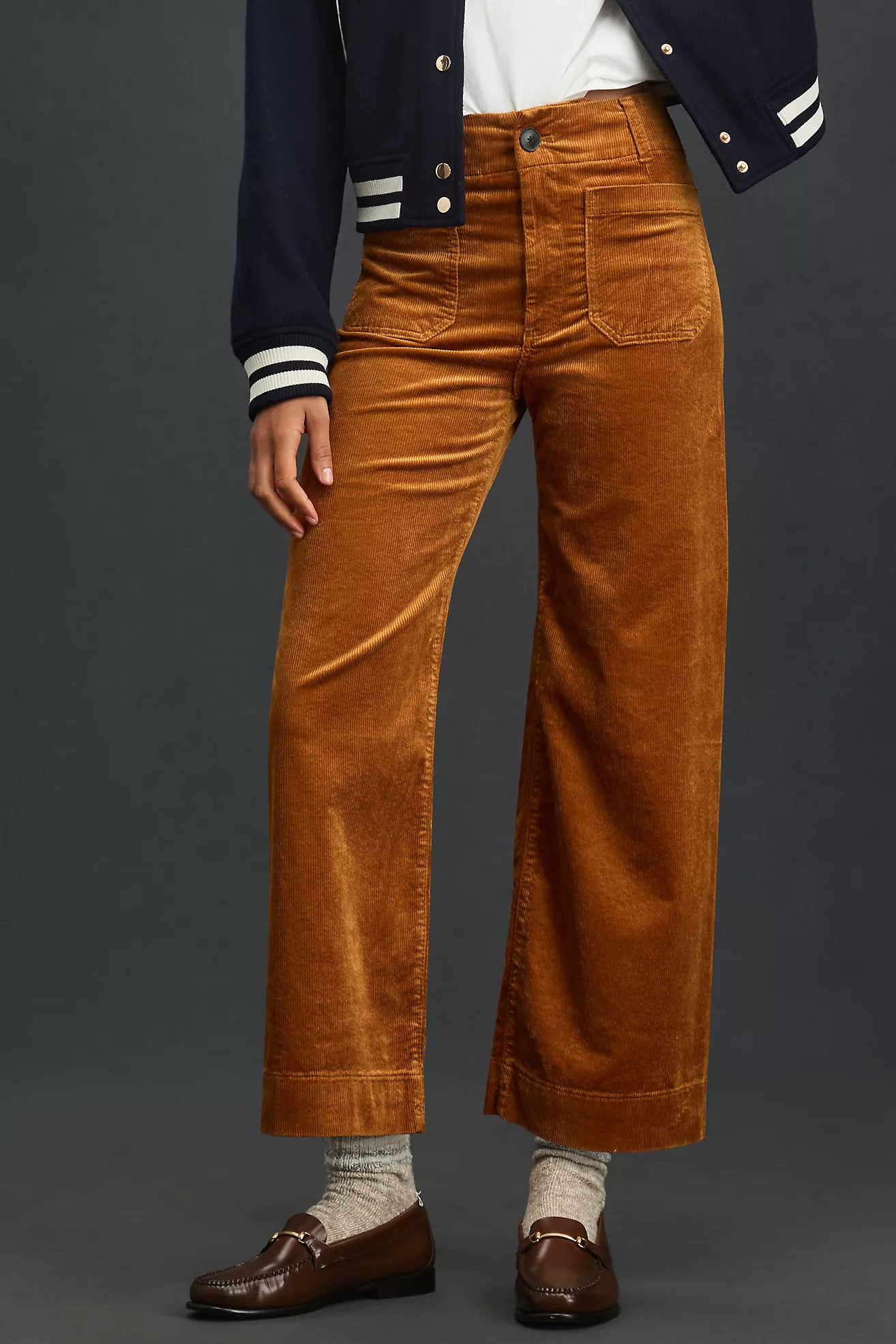 The Colette Corduroy Crop Wide-Leg Pants by Maeve | Anthropologie (US)