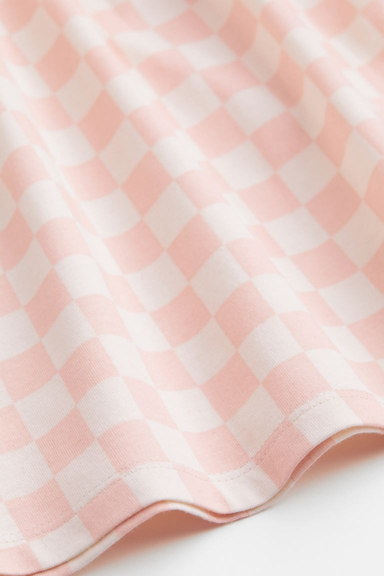 Sleeveless dress in cotton jersey with a printed pattern. Gathered seam at waist and flared skirt... | H&M (US + CA)