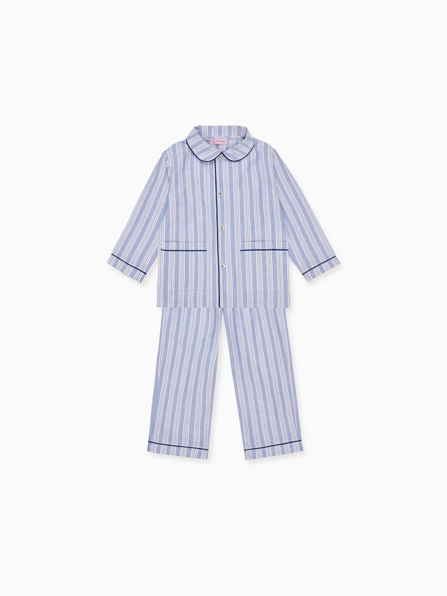 Blue Stripe Romera Kids Pyjamas | La Coqueta (US)