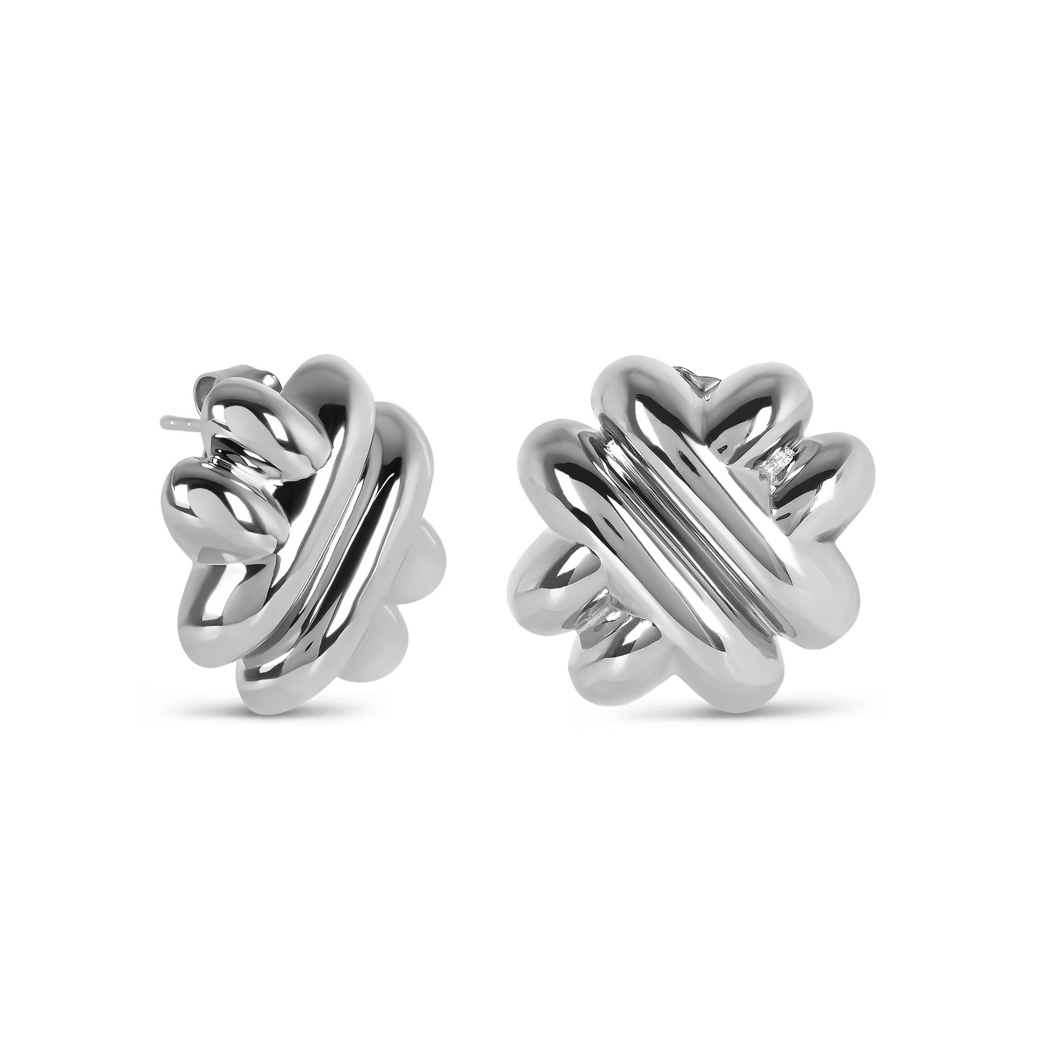 The Silver Noughts and Crosses Earrings | Heavenly London