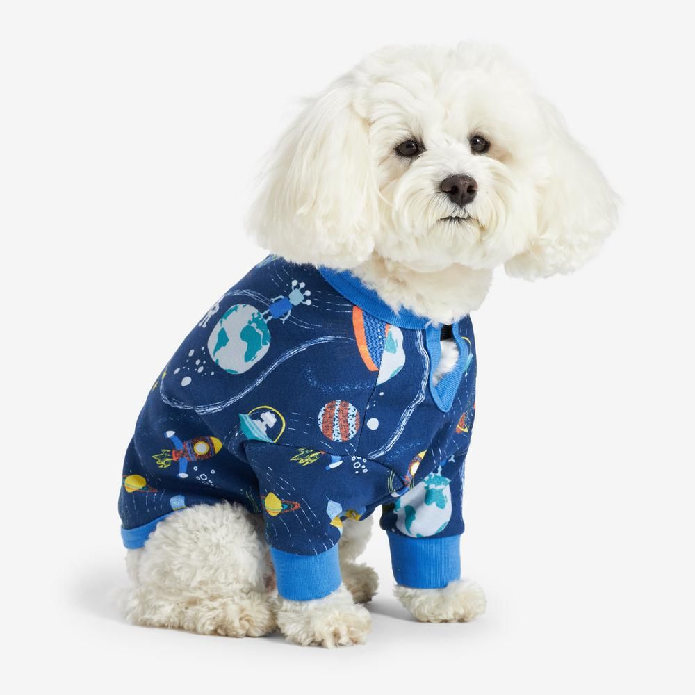The Company Store Company Organic Cotton Matching Family Pajamas - Medium Space Dog Pajamas | The Home Depot