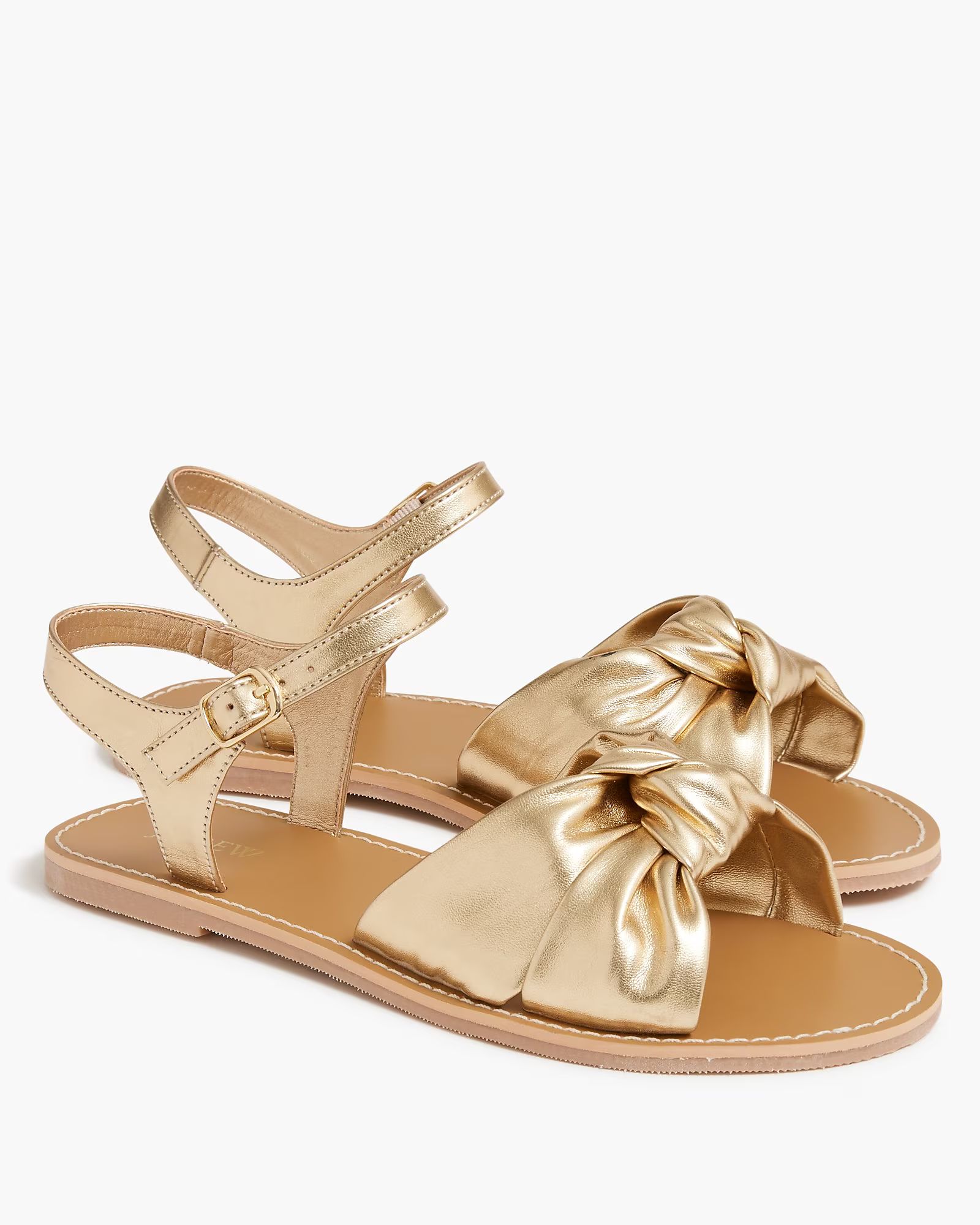 Girls' knot sandals with ankle strap | J.Crew Factory