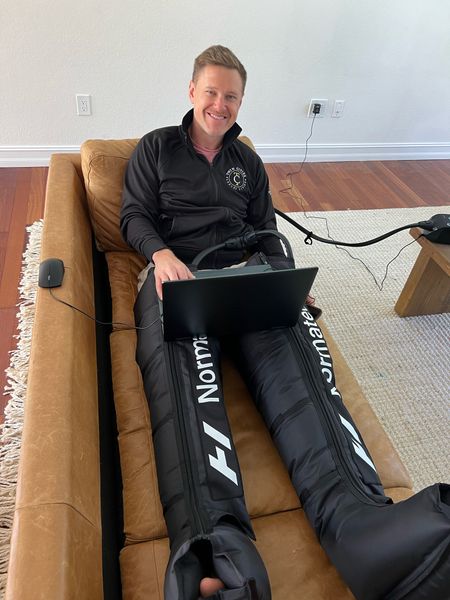 Everyone in our family is using these compression boots to speed up recovery of sore muscles after working out and sports! They help your legs feel free faster - it’s amazing what a difference it makes. Jake and I have to try to get our session in when the kids are at school because after they’re home it’s a fight who gets to use them first! 😂

#LTKfitness