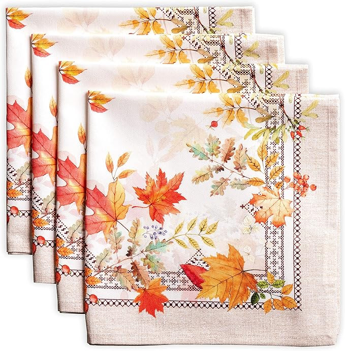 Maison d' Hermine Napkins 20"x20" 100% Cotton Decorative Washable Table Cloth Napkin for Gifts, K... | Amazon (US)