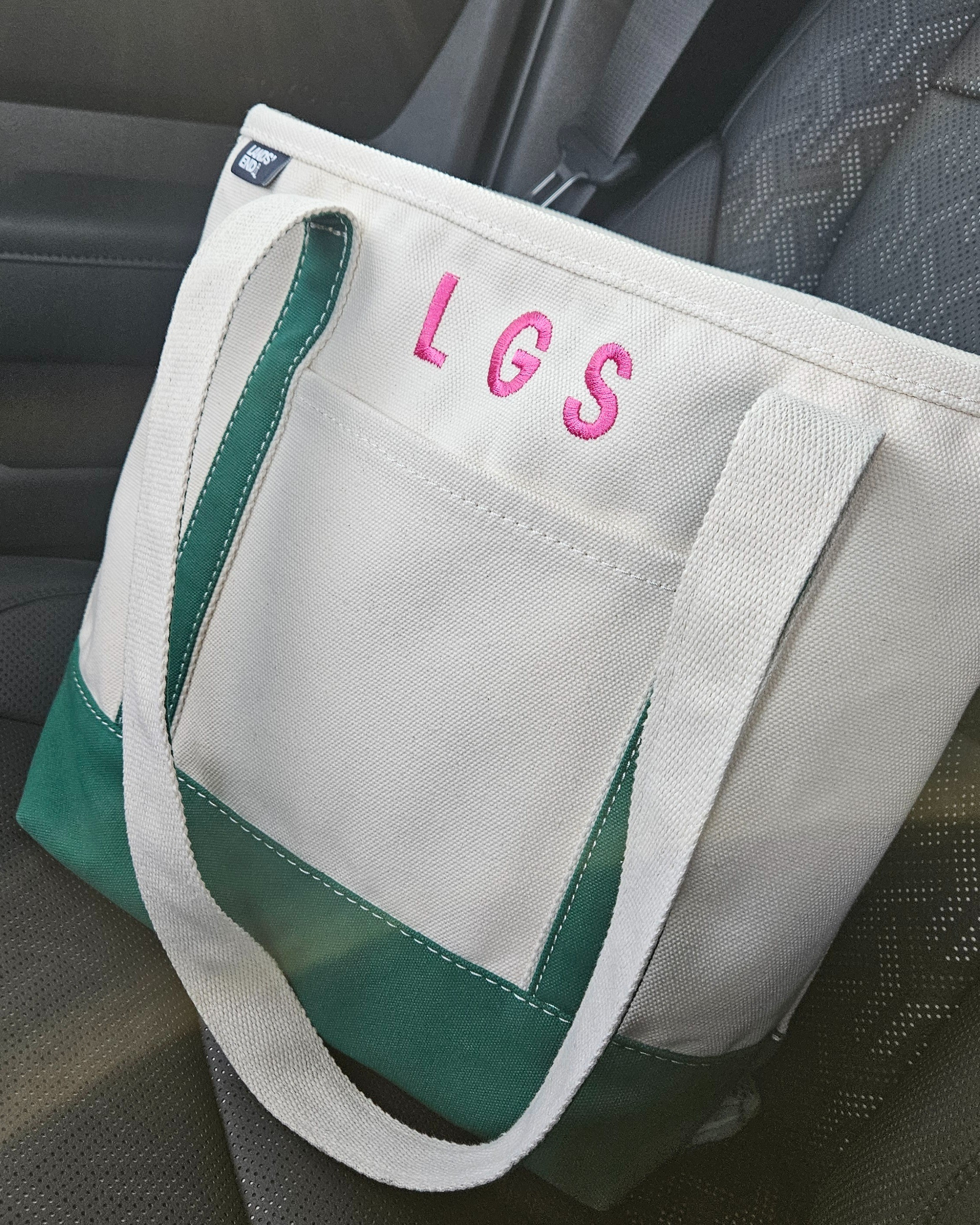 Personalized boat tote, medium size with long handles and zip top. Spruce with azalea lettering in front Avant garde 

#LTKmomlife #LTKdayinmylife #LTKSaleAlert