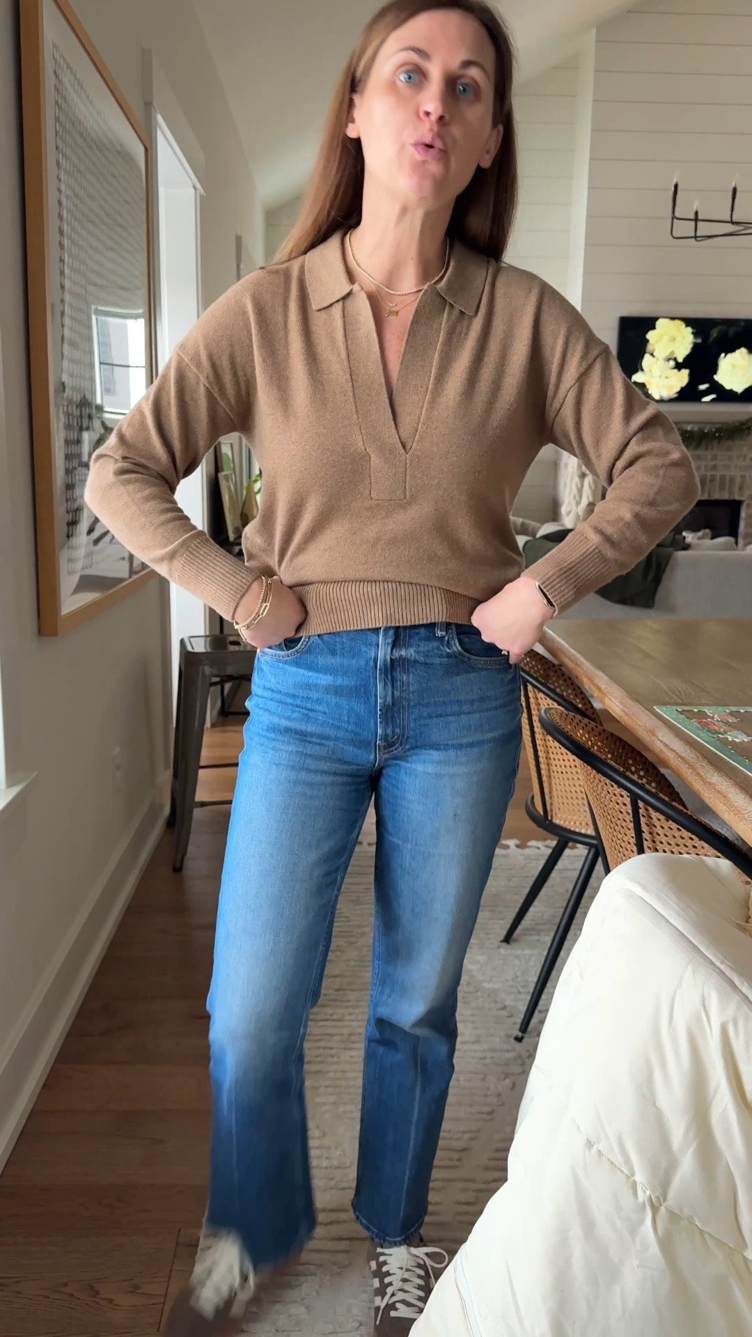 Sweater size small
Jeans size 25
Coat size small
Shoes run big, I’m between a 6.5/7 and went with a 6

#LTKdayinmylife #LTKgrwm #LTKootd