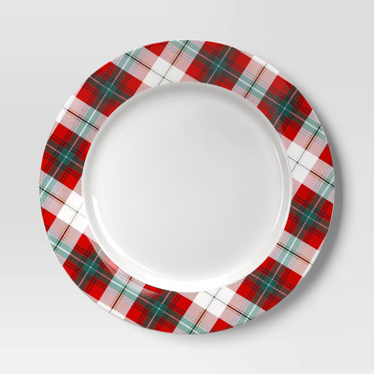 10.8" Stoneware Plaid Dinner Plate - Threshold™ | Target