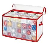 Simplify Ornament Storage Box/Plastic - Decorative Organizer - Storage Bin - Red - 112 Counts - L12  | Amazon (US)