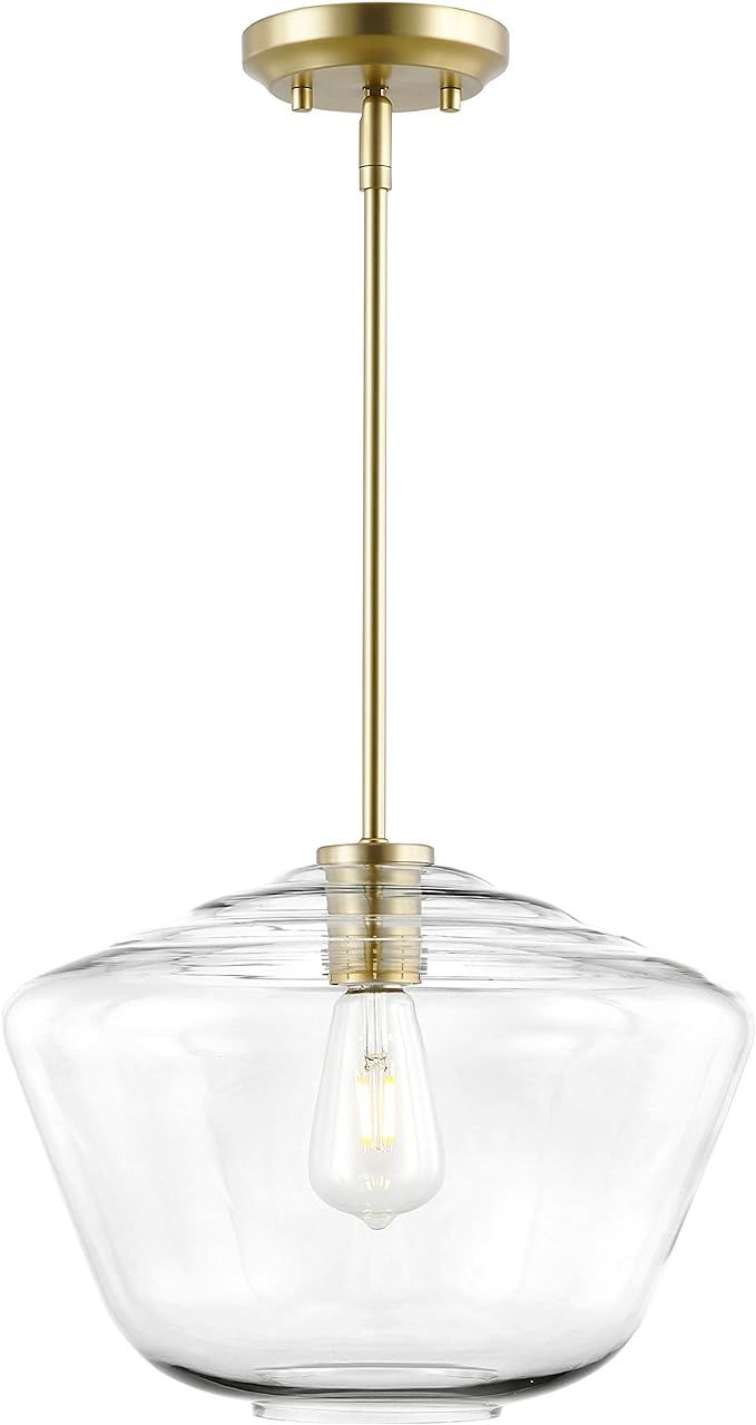 Light Society LS-C321-BB-CL Vera Pendant Light, Brushed Brass/Clear | Amazon (US)