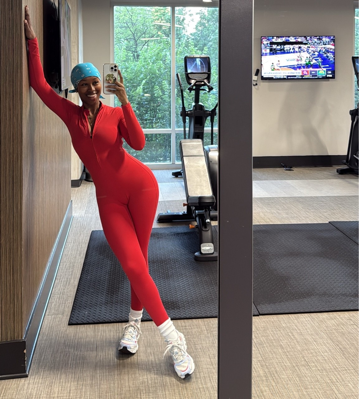Make working out easier but letting your outfit be ONE PIECE! 🤭 Love this jumpsuit for days I’m on the go plus, lots of gym germ protection haha

#LTKActive #LTKmorningroutine #LTKootd