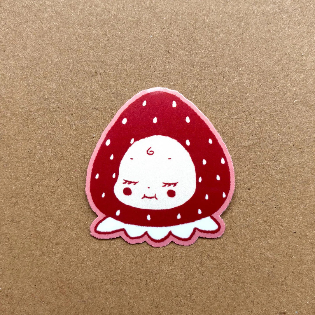 Strawberry Kewpie Vinyl Sticker Waterproof, Cute Sticker, Laptop, Journal, Sonny Angel, Planners,... | Etsy (US)