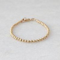 Gold Beads Bracelet, Gold-Filled Beaded Bracelet, Dainty Minimalist Delicate Gift For Her, Valentine | Etsy (US)