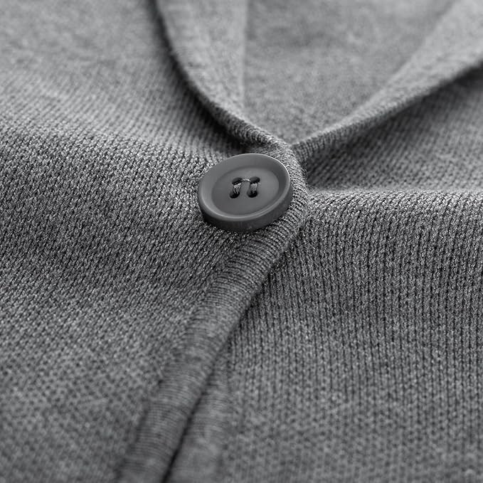 GRACE KARIN Women Sweater Blazer Casual Work Croppped Cardigan Lightweight Button Front Short Kni... | Amazon (US)