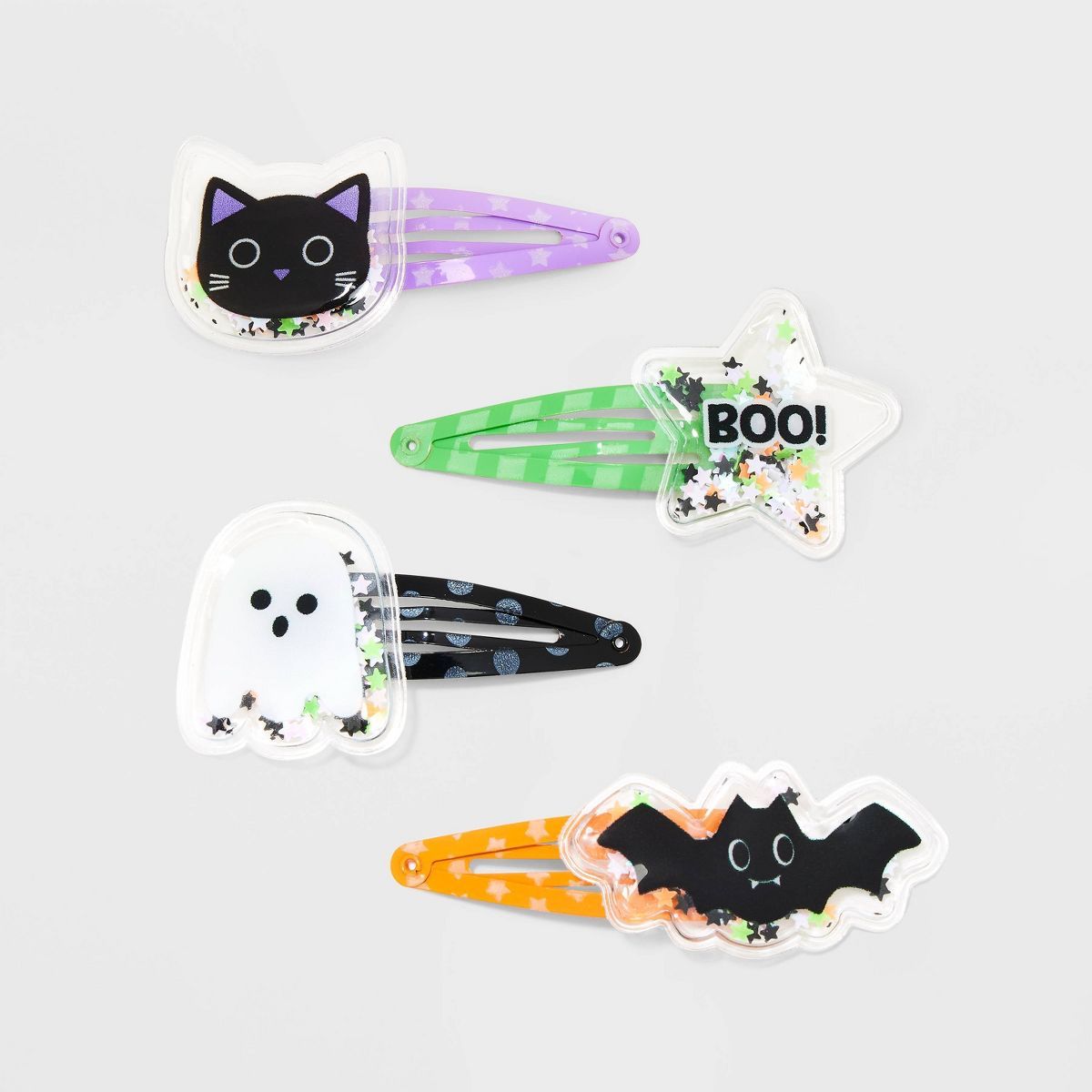 Kids' 4pk Halloween Glow in the Dark Snap Clips - Cat & Jack™ | Target