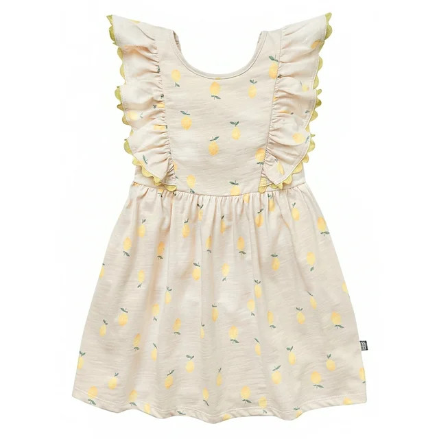 Modern Moments Toddler Girl Ruffle Sleeve Dress with RicRac Trim, Sizes 12M-5T | Walmart (US)