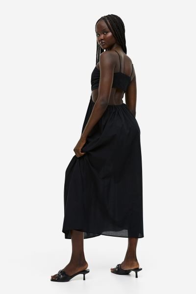 Cut-out poplin dress | H&M (UK, MY, IN, SG, PH, TW, HK)