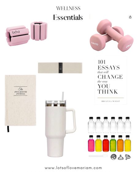 Kickstart your healthy lifestyle with these wellness essentials that I absolutely love! Bala ankle/wrist weights, Bala dupes, Stanley cup, Stanley dupe, ginger shot bottles, gratitude journal, small weights, home decor, resistance bands

#LTKSeasonal #LTKFind #LTKeurope