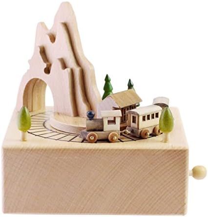 Raincol Musical Box Featuring Mountain Tunnel with Small Moving Magnetic Train | Plays "Canon In D | Amazon (US)