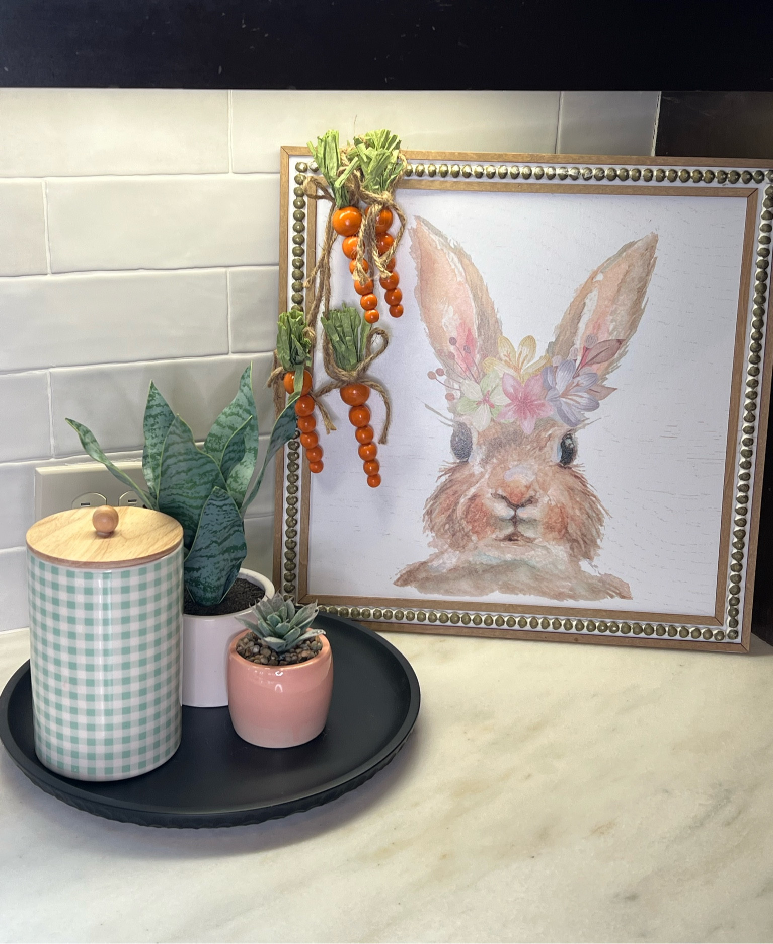 Kitchen corner decorated for Easter 

#LTKSeasonal #LTKhome #LTKfamily