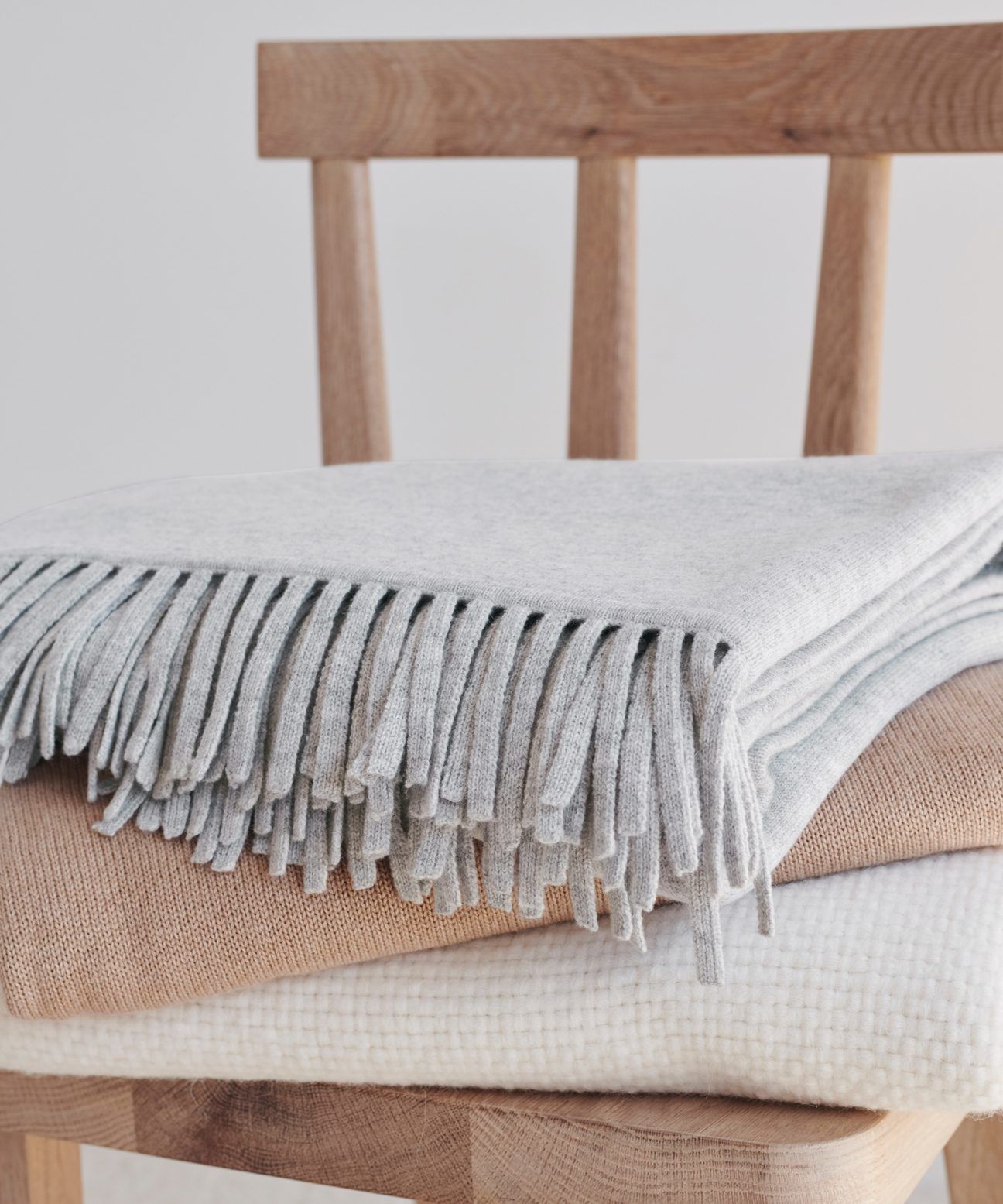 Alpine Wool Throw - Light Grey | Jenni Kayne | Jenni Kayne