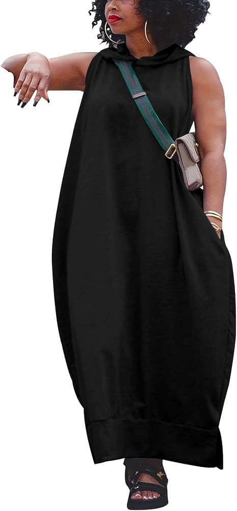 YeGine Oversize Tshirt Dress Women Summer Sleeveless Maxi Dress with Pockets | Amazon (US)