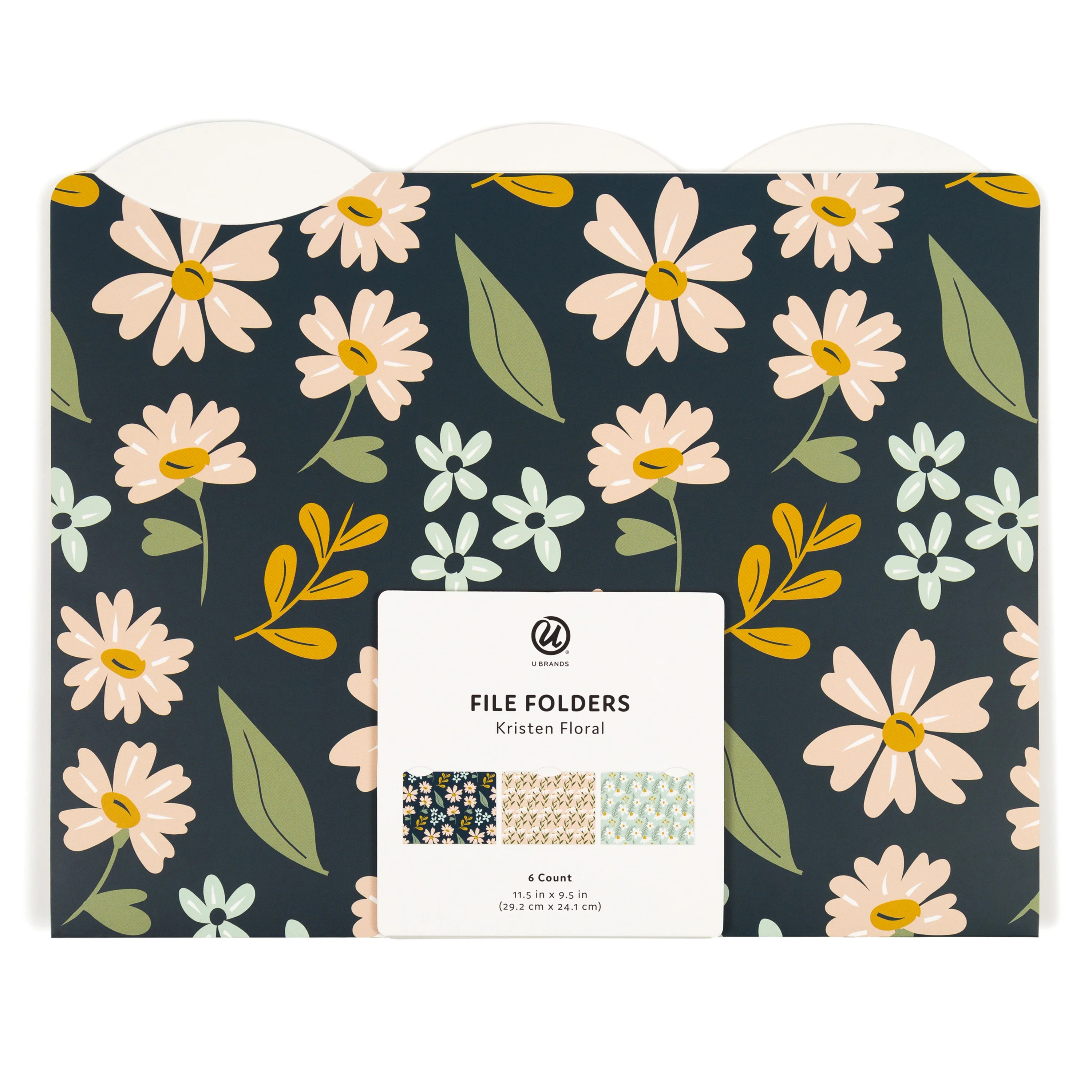 U BRANDS Kristen Floral File Folders, Letter, 3 Tab, 6 Count, 3470U | Walmart (US)