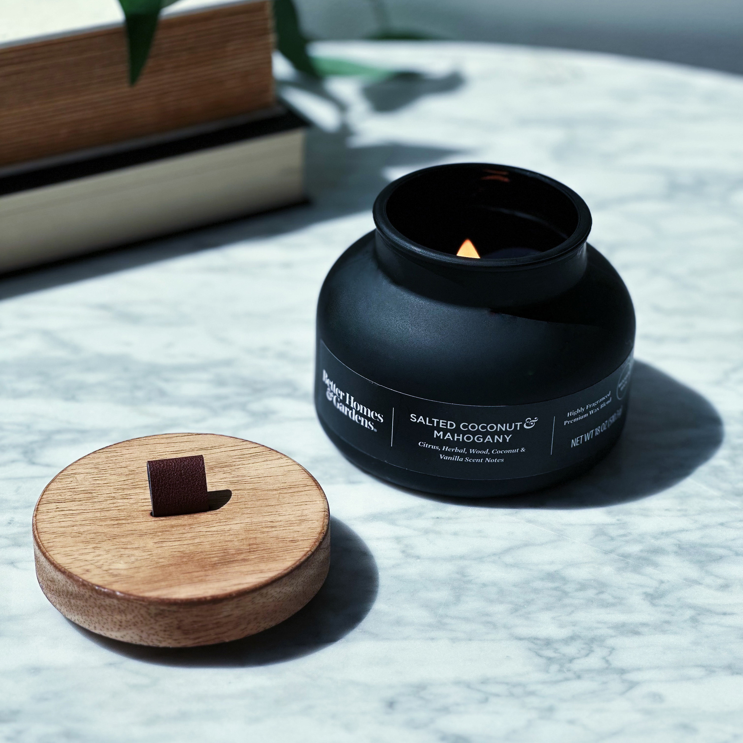 Better Homes & Gardens Salted Coconut & Mahogany Scented Wooden 18oz Wick Bell Jar Candle - Walma... | Walmart (US)