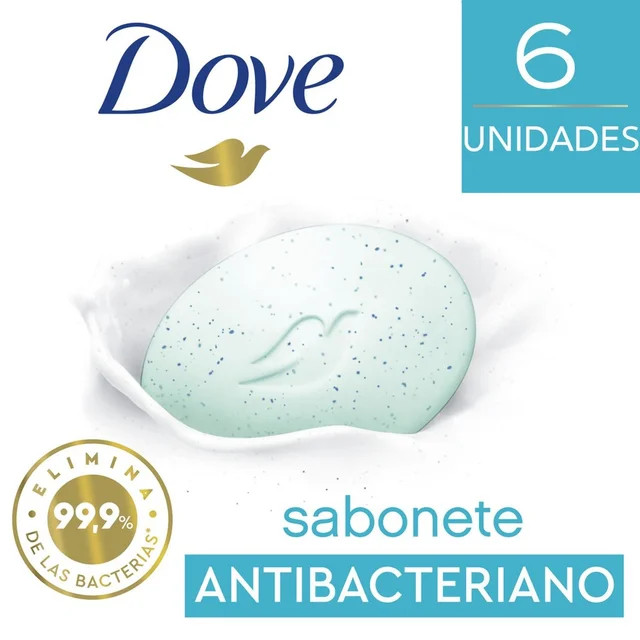 Kit Sabonete em Barra Antibacteriano Dove Cuida & Protege com 6 unidades de 90g ... | Drogasil (BR)