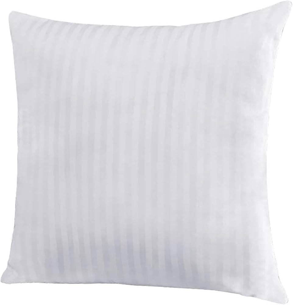 EvZ Premium Stuffer Pillow Insert Sham Square Form Polyester, 22" L X 22" W, Standard White Strip... | Amazon (US)