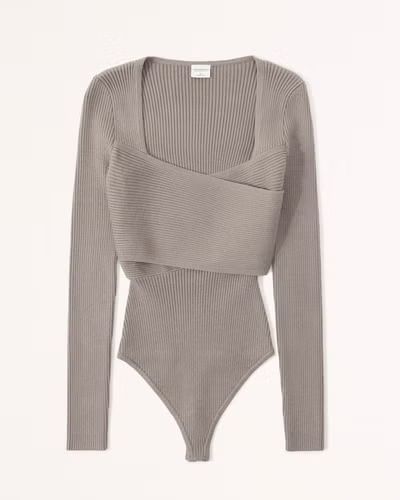 Women's LuxeLoft Wrap Sweater Bodysuit | Women's | Abercrombie.com | Abercrombie & Fitch (US)