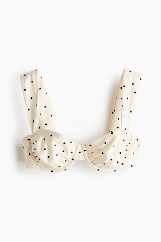 H & M - Balconette Bikini Top - Cream/Dotted | H&M (US + CA)