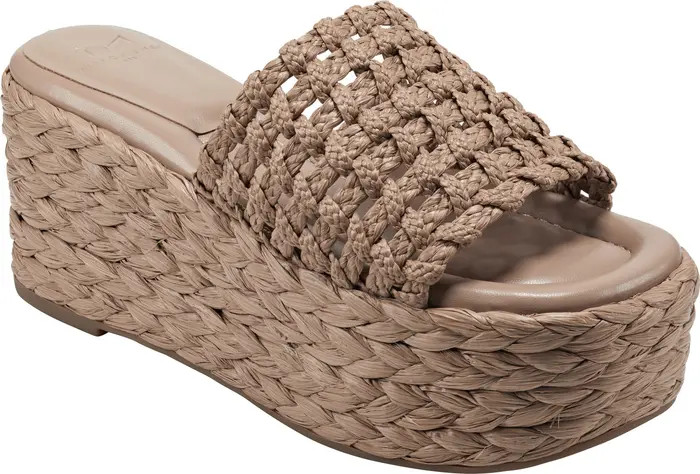 Priya Woven Jute Platform Slide Sandal | Nordstrom