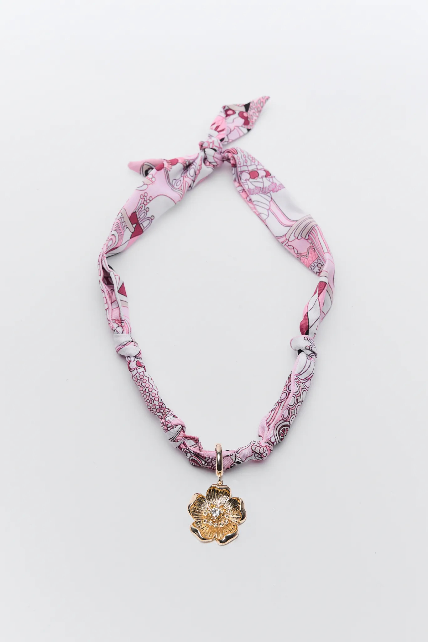 Allegra Pink Scarf Necklace | Avara