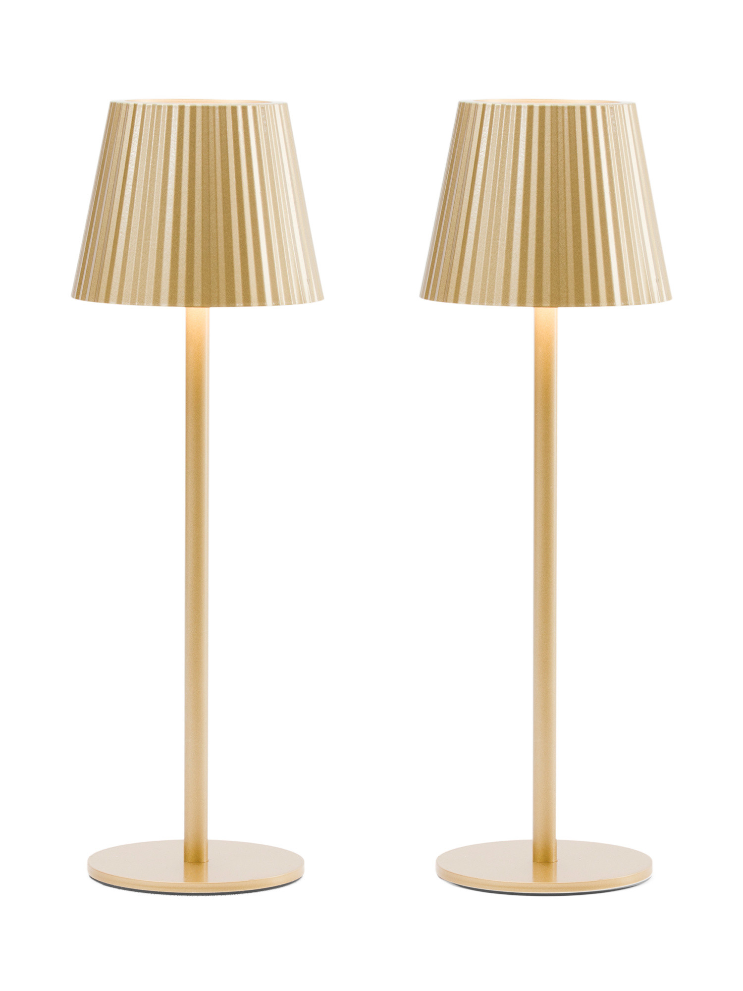 2pk 14in Fluted Top Rechargeable Touch Lamps | TJ Maxx