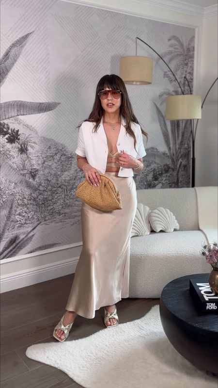 Neutrals for spring 🤍 The linen blouse is by Latin American designer Luciana Quiroga, and the bralette is an old Zara find. Everything else is linked! I take size S in the skirt  

#LTKunder100 #LTKSeasonal #LTKsalealert